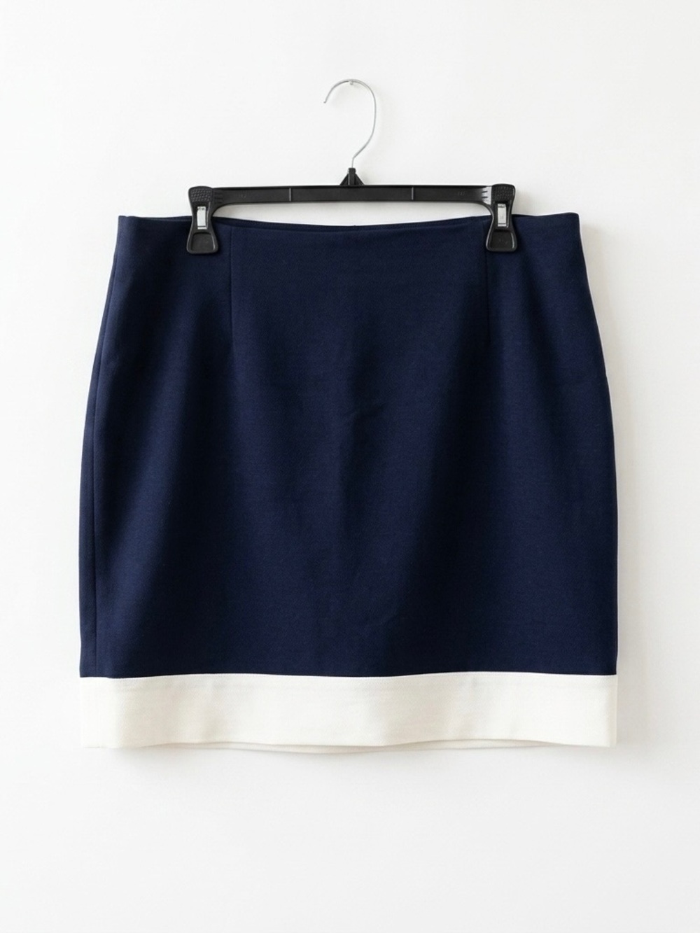Banana Republic Navy Pencil Skirt with White Hem - Picture 2 of 7